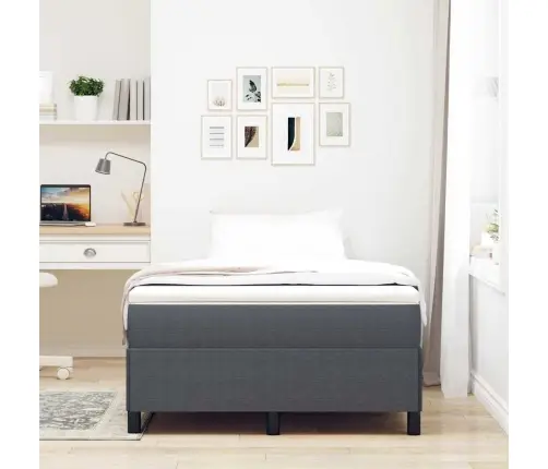 Gultas Rāmis Tumši Pelēks 120X200 Cm Korduroja Audums Vidaxl