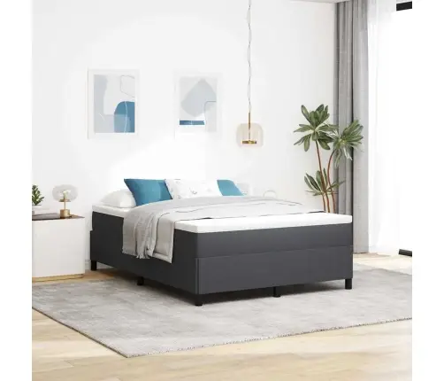 Gultas Rāmis Tumši Pelēks 140X200 Cm Corduroy Audums Vidaxl