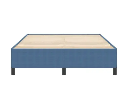 Gultas Rāmis Zils 140X200 Cm Velūra Audums Vidaxl