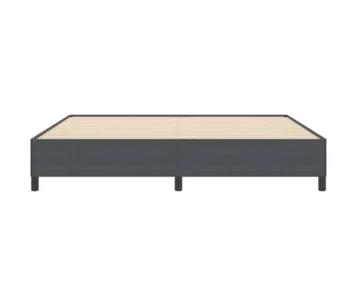 Gultas Rāmis Tumši Pelēks 200X200 Cm Korķa Audums Vidaxl