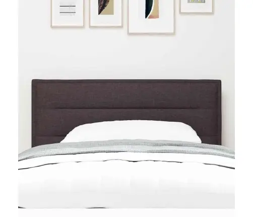 Gultas Galvgalis Līniju Dizains Tumši Brūns 80 Cm Audums Vidaxl