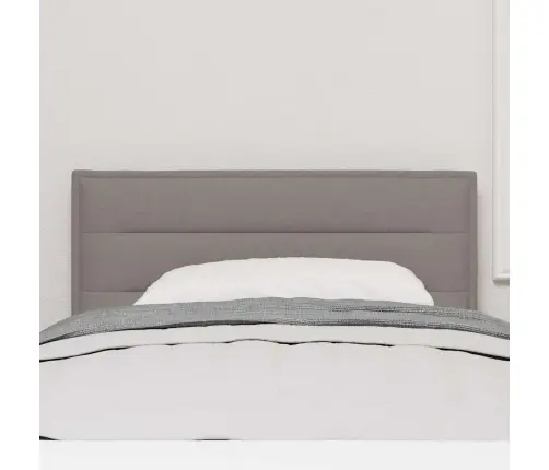 Gultas Galvgalis Līnijām Dizains Pelēkbrūns 80 Cm Audums Vidaxl