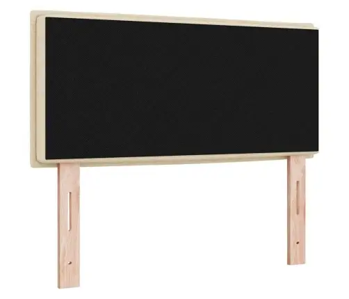 Gultas Galvgals Līnijas Dizains Krēmkrāsas 80 Cm Audums Vidaxl