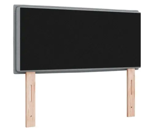 Gultas Galvgalis Līniju Dizains Gaiši Pelēks 90 Cm Audums Vidaxl