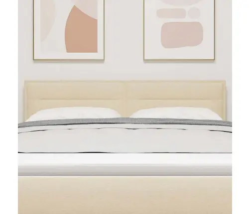 Galvgalis Ar Galvas Klāju Krēmkrāsa 144 Cm Mākslīgā Āda Vidaxl