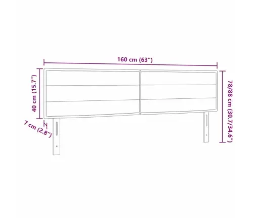 Galvgalis Ar Galvas Klāju Tumši Pelēks 160 Cm Mākslīgā Āda Vidaxl