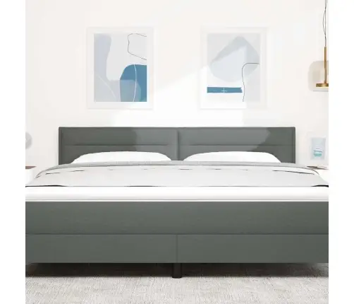 Galvgalis Ar Galvas Klāju Tumši Pelēks 180 Cm Mākslīgā Āda Vidaxl