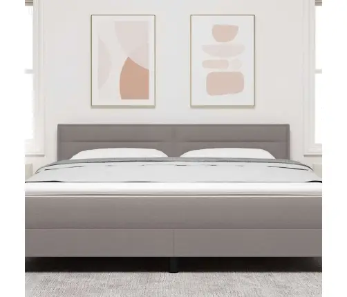 Galvgalis Ar Galvas Klāju Pelēkbrūna 180 Cm Mākslīgā Āda Vidaxl