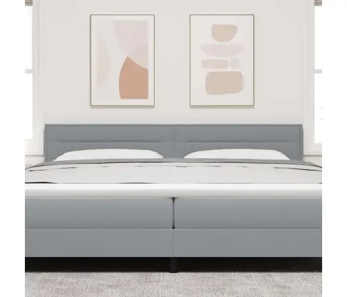 Galvūgalis Su Galvūgalio Šviesiai Pilka 200 Cm Dirbtinė Oda