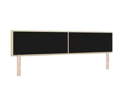 Gultas Galvgalis Līniju Dizains Krēmkrāsas 200 Cm Audums Vidaxl