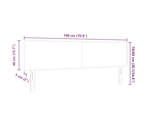 Galvūgalis Su Galvūgalio Šviesiai Pilka 180 Cm Dirbtinė Oda