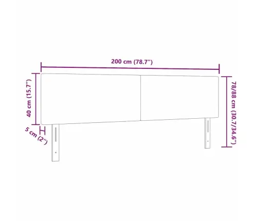 Galvgalis Ar Galvas Klāju Krēmkrāsa 200 Cm Mākslīgā Āda Vidaxl