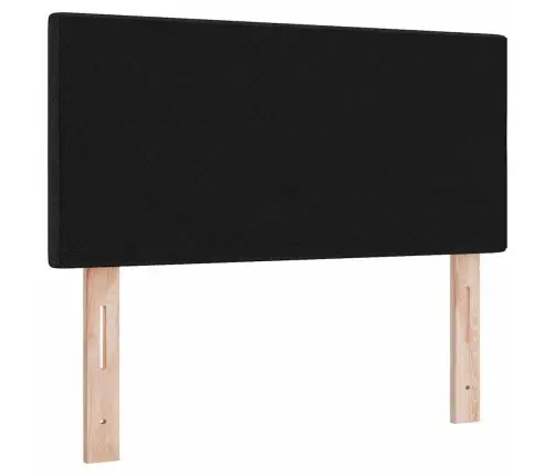 Gultas Galvgalis Ar Pogu Raibumu Melns 80 Cm Audums Vidaxl