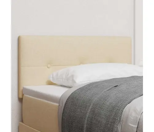 Gultas Galvgaļa Ar Pogām Krēmkrāsā 80 Cm Audums Vidaxl