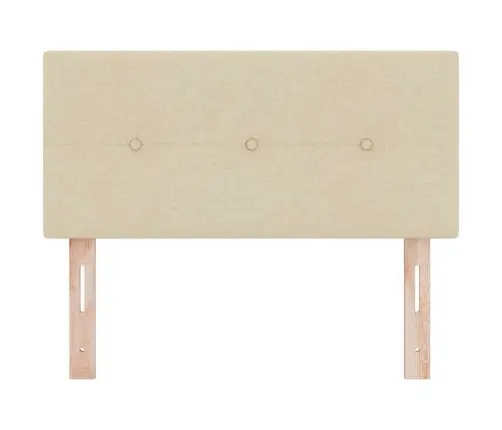 Gultas Galvgaļa Ar Pogām Krēmkrāsā 80 Cm Audums Vidaxl