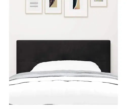 Gultas Galvas Dēlis Ar Pogu Ielāpi Melnā Krāsā 80 Cm Samts Vidaxl