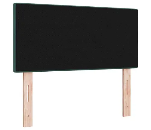 Gultas Galvgaļi Ar Pogām, Tumši Zaļš, 80 Cm, Samts Vidaxl
