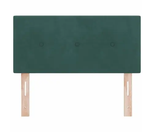 Gultas Galvgaļi Ar Pogām, Tumši Zaļš, 80 Cm, Samts Vidaxl