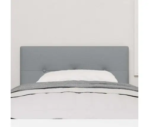 Gultas Galvgalis Ar Pogu Pūtaņiem Gaiši Pelēks 90 Cm Audums Vidaxl