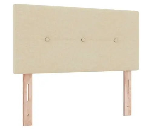 Gultas Galvgalis Ar Pogu Tuftingu Krēmkrāsas 90 Cm Audums Vidaxl Gultas Galvgalis Ar Pogu Tuftingu Krēmkrāsas 90 Cm Audums Vidaxl