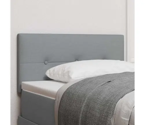 Gultas Galvgalis Ar Pogām, Gaiši Pelēks, 100 Cm, Audums Vidaxl