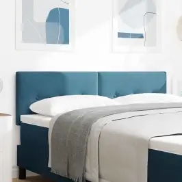 Galvgalis Piestiprināts Pie Sienas Tumši Zila 144 Cm Samts Vidaxl