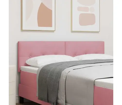 Galvgalis Piestiprināts Pie Sienas Rozā 144 Cm Samts Vidaxl