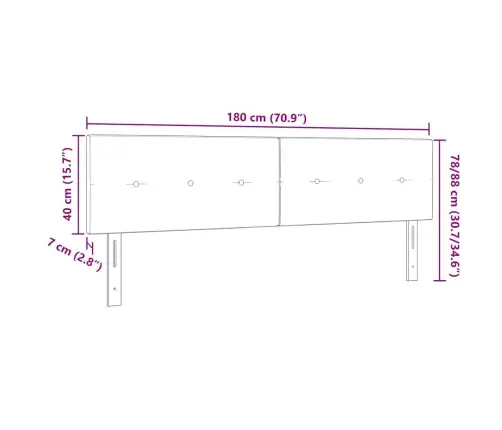 Galvgalis Ar Galvas Klāju Melna 180 Cm Audums Vidaxl