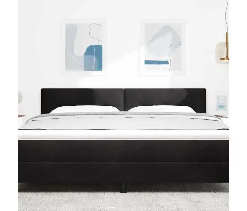 Galvgalis Piestiprināts Pie Sienas Melna 180 Cm Samts Vidaxl