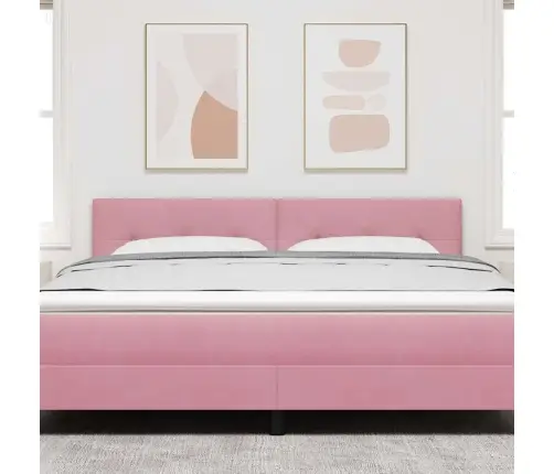 Galvgalis Ar Galvas Klāju Rozā 180 Cm Mākslīgā Āda Vidaxl