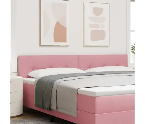 Galvgalis Piestiprināts Pie Sienas Rozā 200 Cm Samts Vidaxl