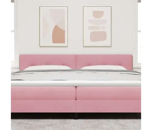 Galvgalis Piestiprināts Pie Sienas Rozā 200 Cm Samts Vidaxl