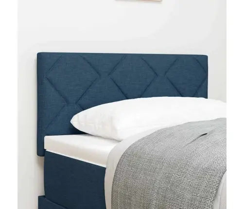 Gultas Galvļa Dimantu Bloku Dizains Zils 80 Cm Audums Vidaxl Gultas Galvļa Dimantu Bloku Dizains Zils 80 Cm Audums Vidaxl