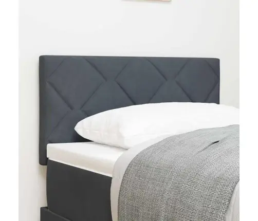 Galvūgalis Su Galvūgalio Tamsiai Pilka 80 Cm Aksomas