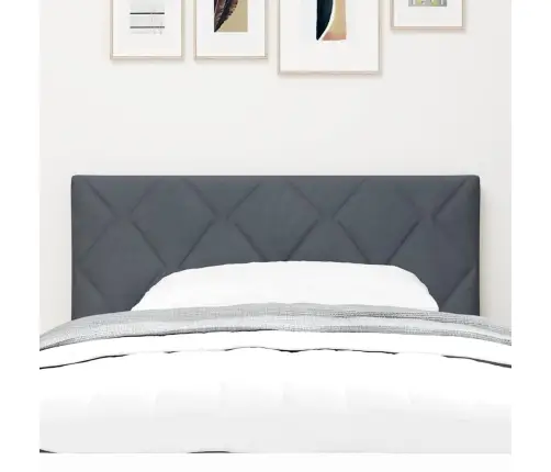 Galvgaļs Ar Dimanta Bloku Dizainu Tumši Pelēkā Krāsā - 90Cm Samts Vidaxl