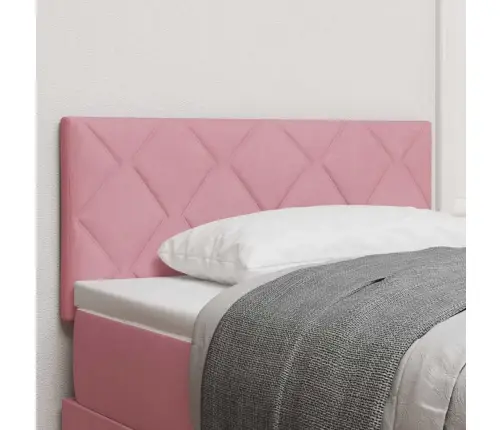 Peats Seinale Kinnitatav Geomeetriline Peaga Roosa 90 Cm Samet