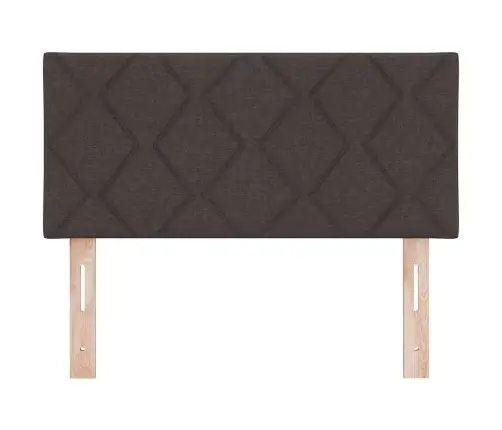 Gultas Galvgaļa Ar Dimanta Bloku Dizainu, Tumši Brūna, 100 Cm, Auduma Vidaxl