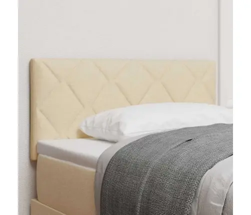 Galvas Balsts, Dimanta Bloku Dizains, Krēmkrāsas, 100 Cm, Audums Vidaxl