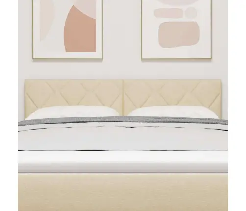 Galvgalis Ar Galvas Klāju Krēmkrāsa 144 Cm Mākslīgā Āda Vidaxl