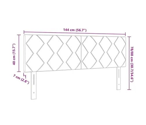Galvgalis Ar Galvas Klāju Krēmkrāsa 144 Cm Mākslīgā Āda Vidaxl