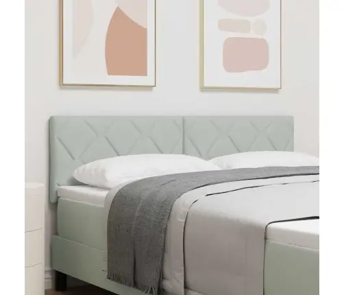 Galvūgalis Su Galvūgalio Šviesiai Pilka 144 Cm Aksomas