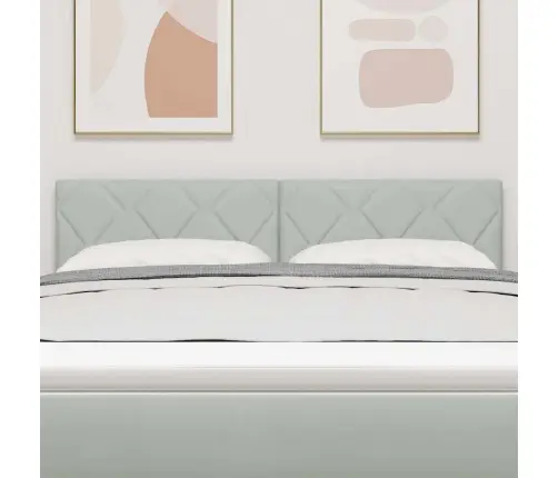 Galvūgalis Su Galvūgalio Šviesiai Pilka 144 Cm Aksomas