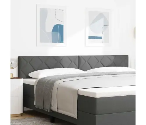 Galvūgalis Su Galvūgalio Tamsiai Pilka 200 Cm Dirbtinė Oda