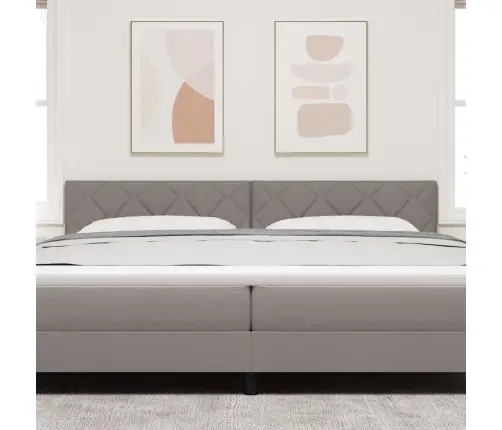 Galvgaļa Ar Diamanta Bloku Dizainu, Taupe, 200 Cm, Audums Vidaxl Galvgaļa Ar Diamanta Bloku Dizainu, Taupe, 200 Cm, Audums Vidaxl