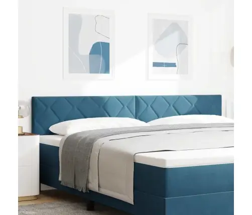 Dimanta Bloku Dizaina Galvgaļa Tumši Zilā Krāsā - 200 Cm, Samts Vidaxl Dimanta Bloku Dizaina Galvgaļa Tumši Zilā Krāsā - 200 Cm, Samts Vidaxl