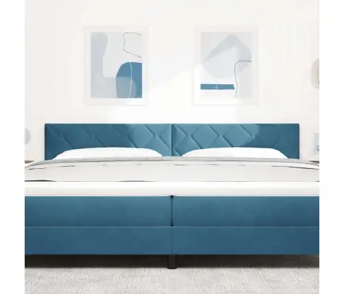 Dimanta Bloku Dizaina Galvgaļa Tumši Zilā Krāsā - 200 Cm, Samts Vidaxl Dimanta Bloku Dizaina Galvgaļa Tumši Zilā Krāsā - 200 Cm, Samts Vidaxl