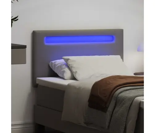 Gultas Galvgalis Vienkāršs Dizains Pelēks 90 Cm Mākslīgā Āda Vidaxl