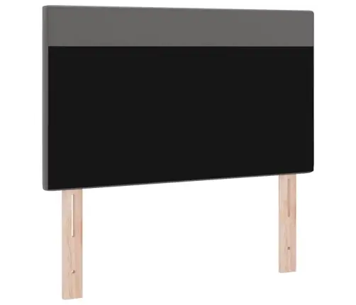 Gultas Galvgalis Vienkāršs Dizains Pelēks 90 Cm Mākslīgā Āda Vidaxl