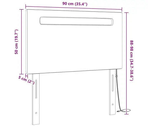 Gultas Galvgaļi Vienkāršs Dizains Kafijas 90 Cm Sintētiskā Āda Vidaxl