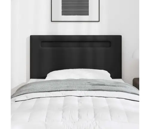 Gultas Galvgalis Vienkāršs Dizains Melns 100 Cm Mākslīgā Āda Vidaxl